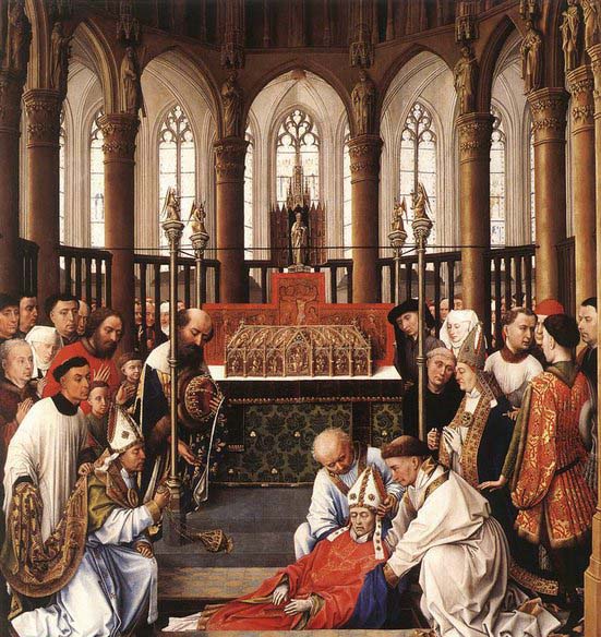 WEYDEN, Rogier van der Exhumation of St Hubert